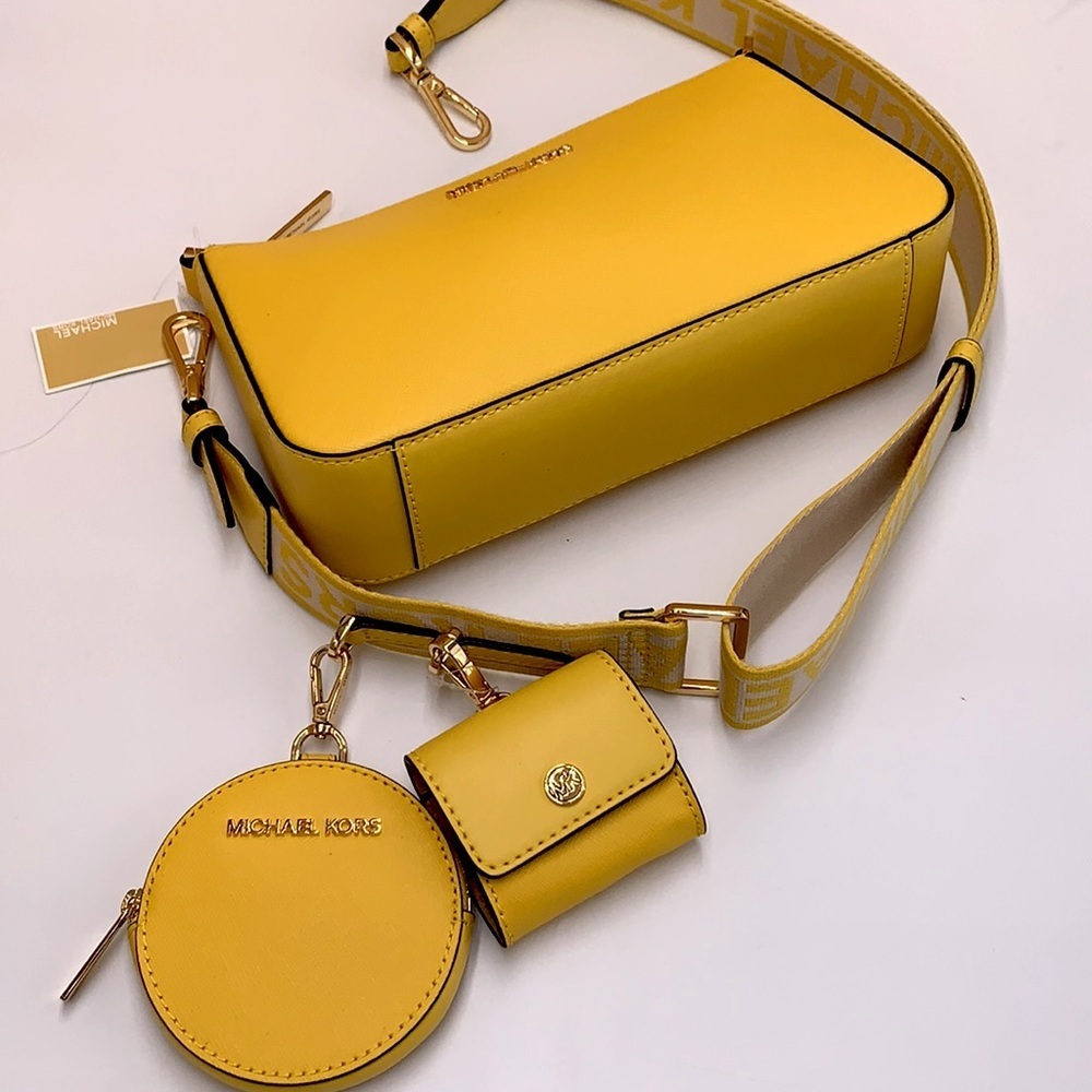 MICHAEL KORS JET SET TRAVEL SMALL
SHOULDER CROSSBODY BAG WITH TECH ATTCH AIRPOD - Picture 16 of 16